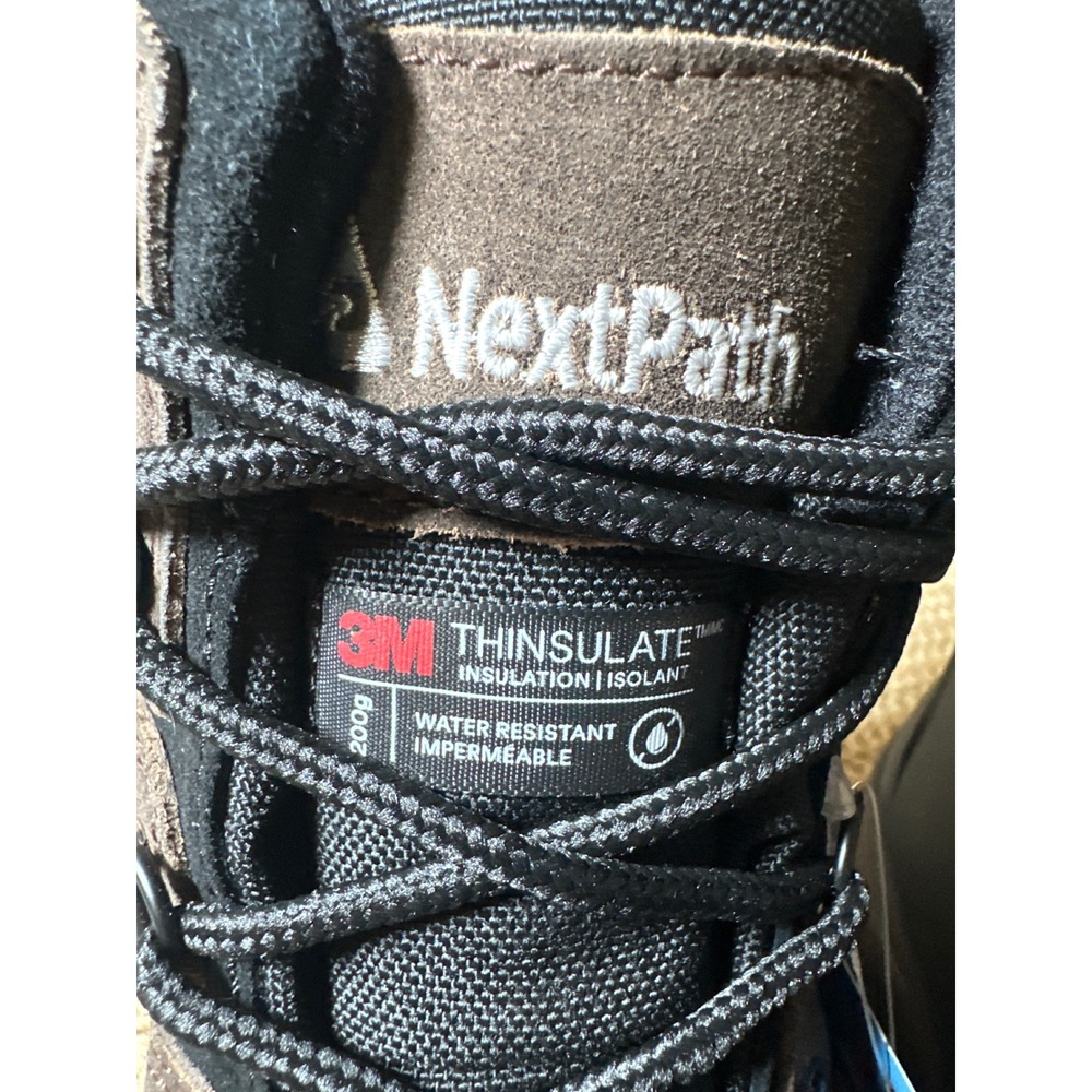 NextPath Mens 7 Waterproof Winter Snow Boots 3M Thinsulate Insulated Brown Black - Picture 7 of 12